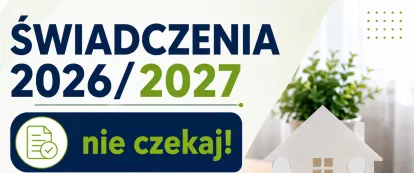 grafika z tekstem Świadczenia 2026/2027