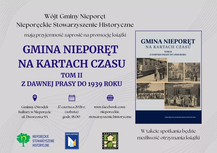 Plakat z zaproszeniem na promocję ksiazki 