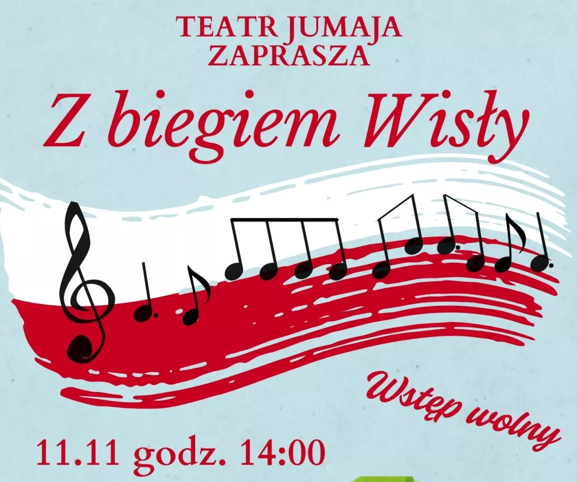 Plakat wydarzenia - Z biegiem Wisły - spektakl muzyczny