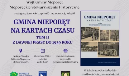 Plakat z zaproszeniem na promocję ksiazki 
