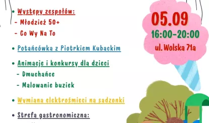 Plakat informujący o wydarzeniu: Festyn Sportowo-Rekreacyjny sołectw Stanisławów Drugi i Wola Aleksandra
