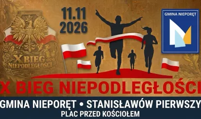 Plakat X BIEG NIEPODLEGŁOŚCI w Gminie Nieporęt