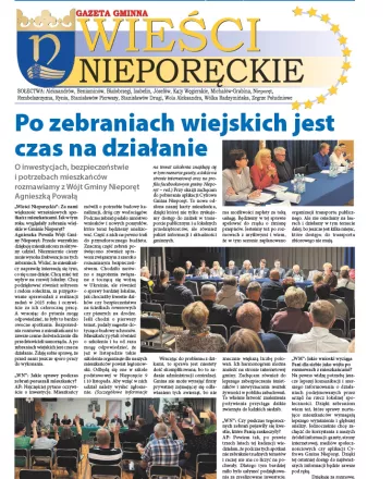 grafika pierwszej strony Wieści Nieporęckie 
