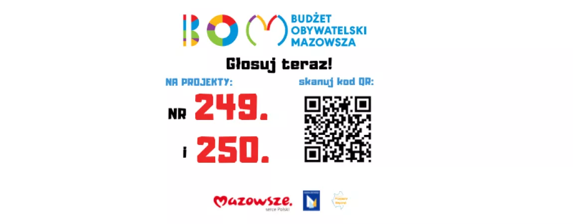 grafika z treścią głosowania w Budżecie Obywatelskim Mazowsza