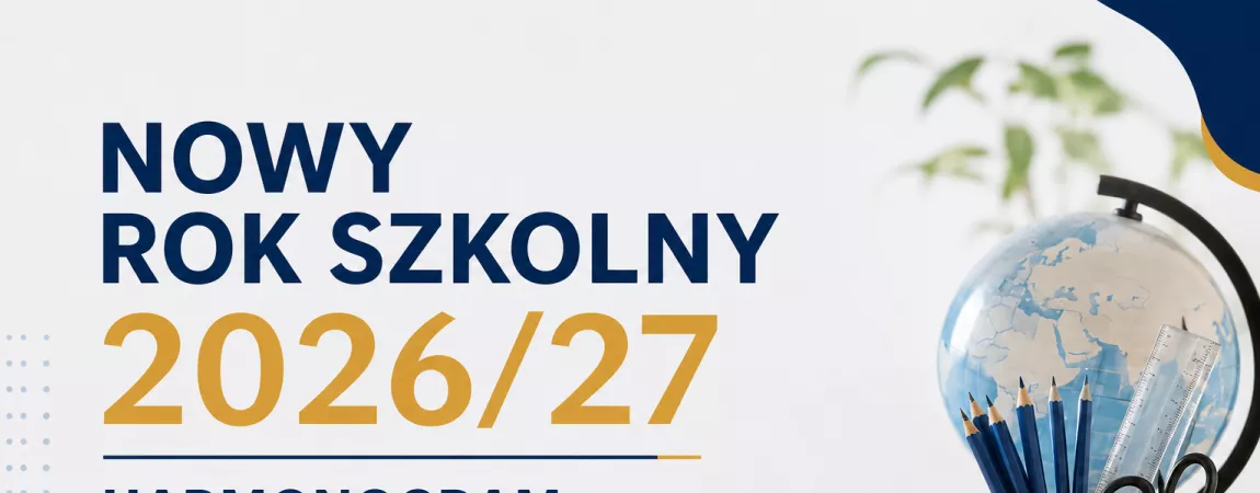 grafika z tekstem o rozpoczeciu roku szkolnego 2026/27