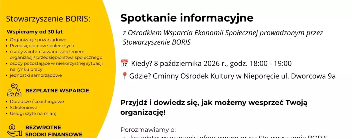 grafika z tekstem o spotkaniu