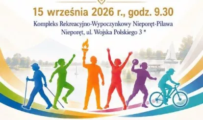 Grafika zaproszenie na Olimpiadę Seniorów Nieporęt 2026