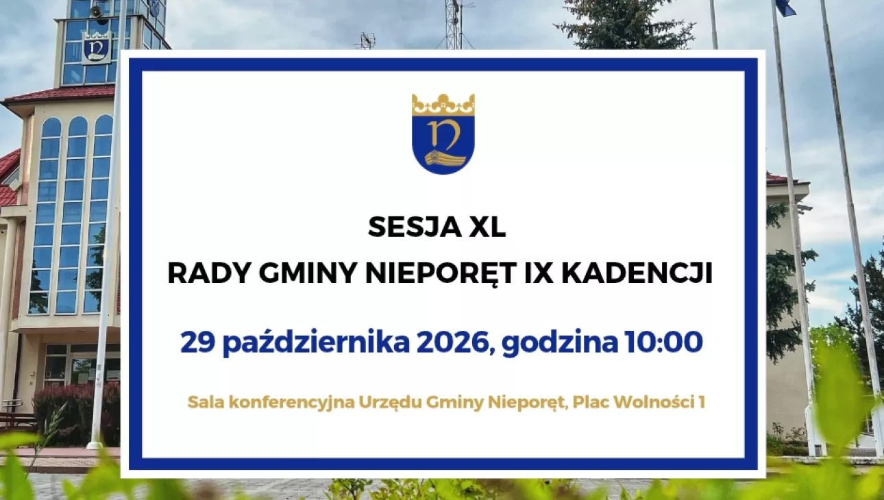 GRAFIKA O SESJI RADY GMINY NIEPORĘT