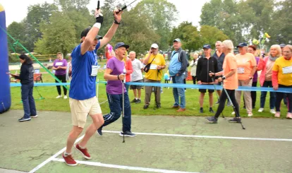 Olimpiada Seniorów Nieporęt 2026 -  - meta pierwszej konkurencji Nordic Walking