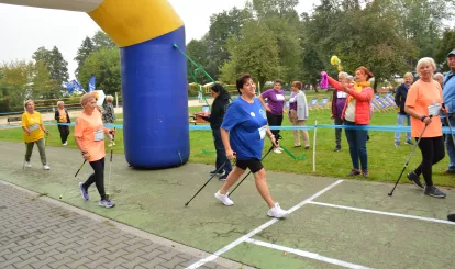 Olimpiada Seniorów Nieporęt 2026 -  - meta pierwszej konkurencji Nordic Walking